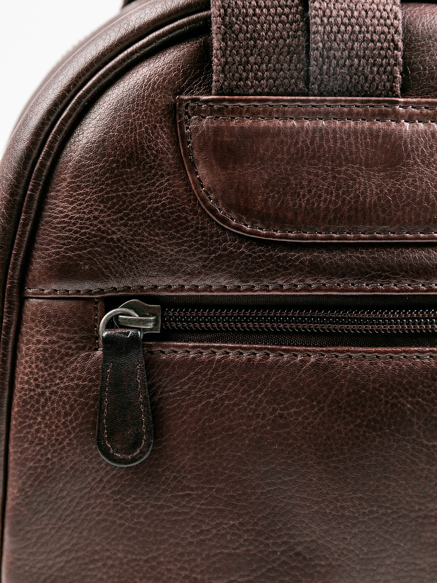 Рюкзак Dr.Koffer из натуральной кожи темно-коричневый