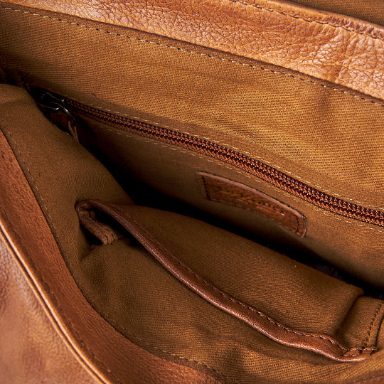 Рюкзак Dr.Koffer из натуральной кожи светло-коричневый