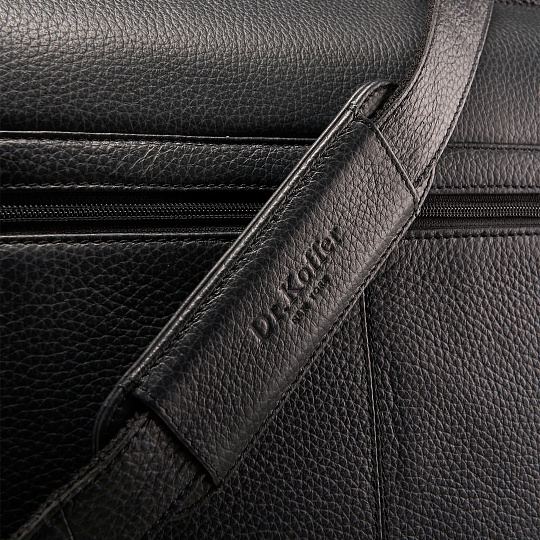 Портфель Dr.Koffer из натуральной кожи черный