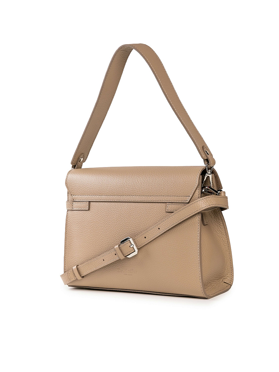 Женская сумка Dr. Koffer из натуральной кожи бежевая