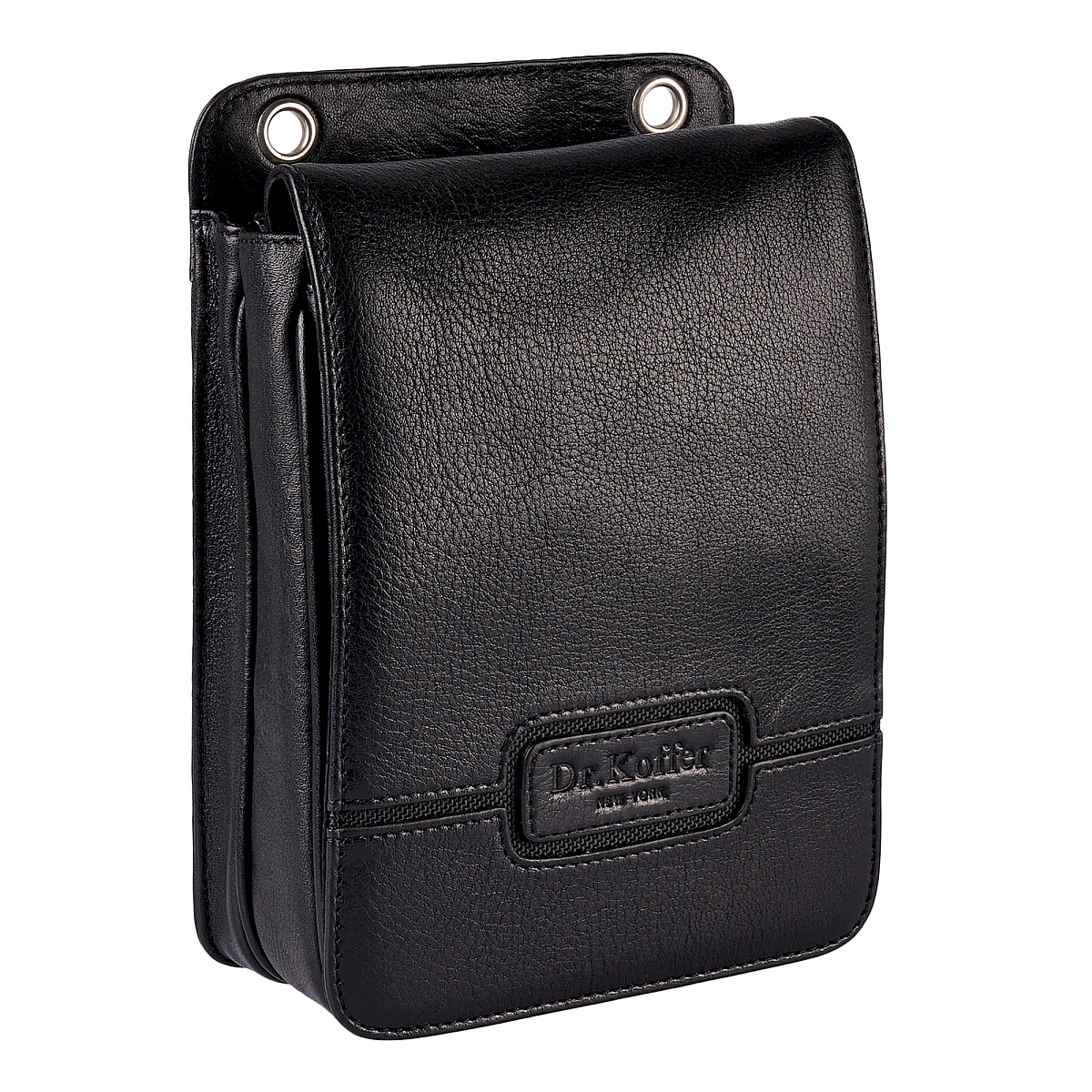 Сумка через плечо Dr.Koffer из натуральной кожи черная