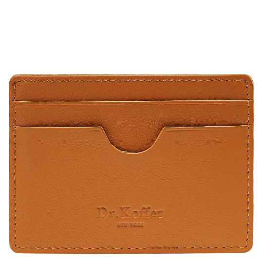 Кредитница Dr.Koffer из натуральной кожи желтая
