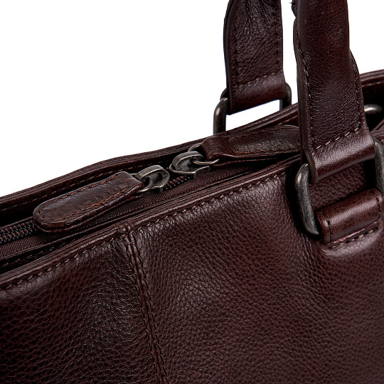 Женская сумка Dr.Koffer из натуральной кожи коричневая