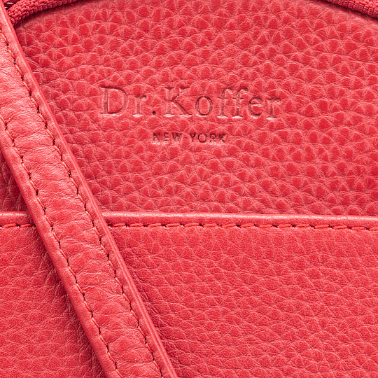 Сумка через плечо Dr.Koffer из натуральной кожи красная