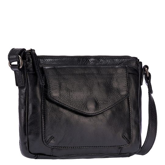 Сумка через плечо Dr.Koffer из натуральной кожи черная