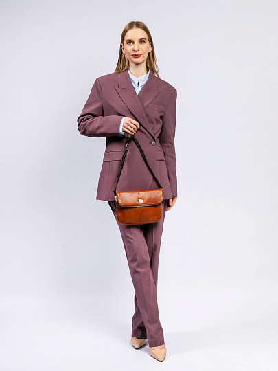 Женская сумка Dr. Koffer из натуральной кожи коричневая