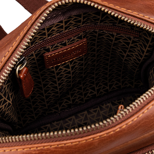 Сумка через плечо Dr.Koffer из натуральной кожи коричневая