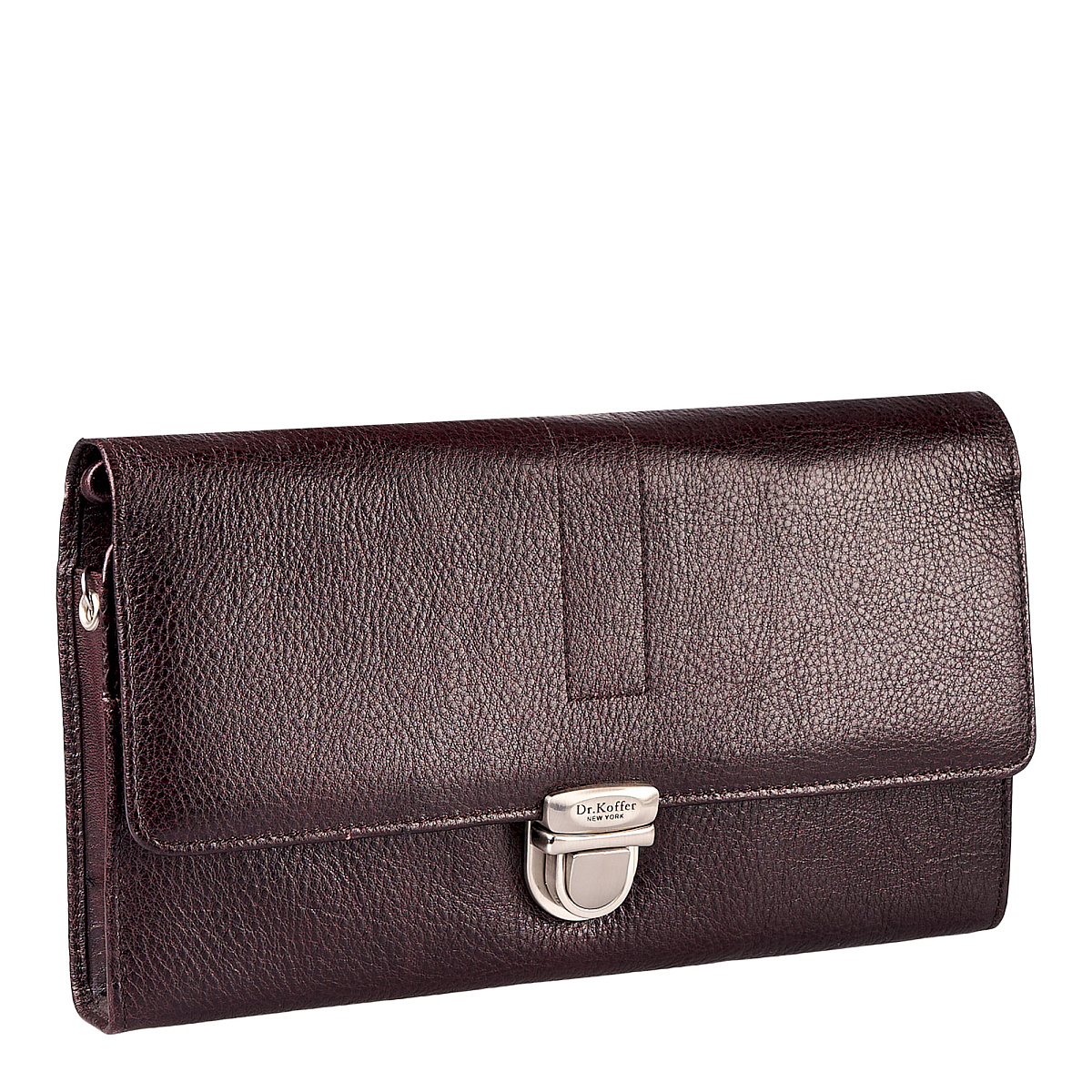 Сумка барсетка из натуральной кожи Dr. Koffer коричневая