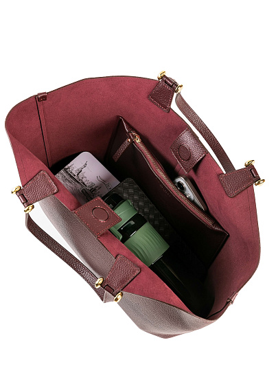 Женская сумка Dr. Koffer из натуральной кожи бордовая