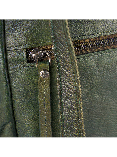 Рюкзак Dr.Koffer из натуральной кожи зеленый
