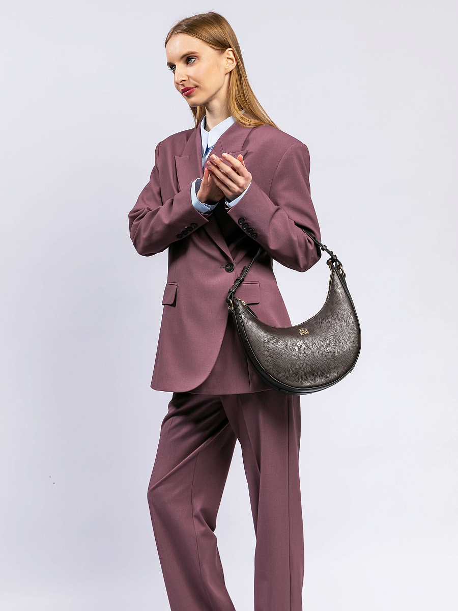 Женская сумка Dr. Koffer из натуральной кожи коричневая