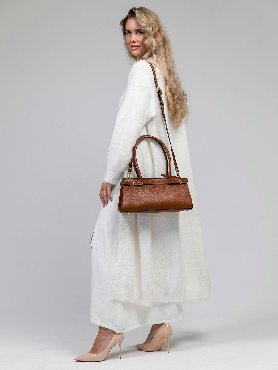 Женская сумка Dr.Koffer из натуральной кожи коричневая