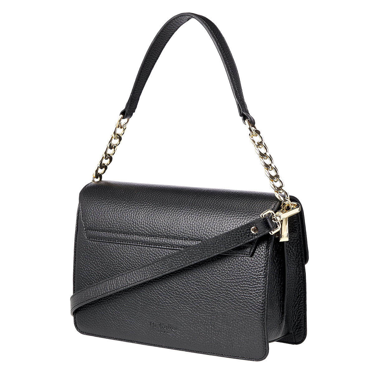 Женская сумка  Dr. Koffer из натуральной кожи черная