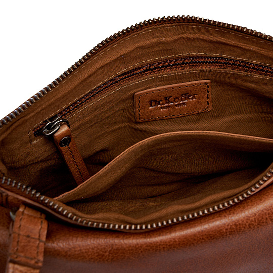 Сумка через плечо Dr.Koffer из натуральной кожи коричневая