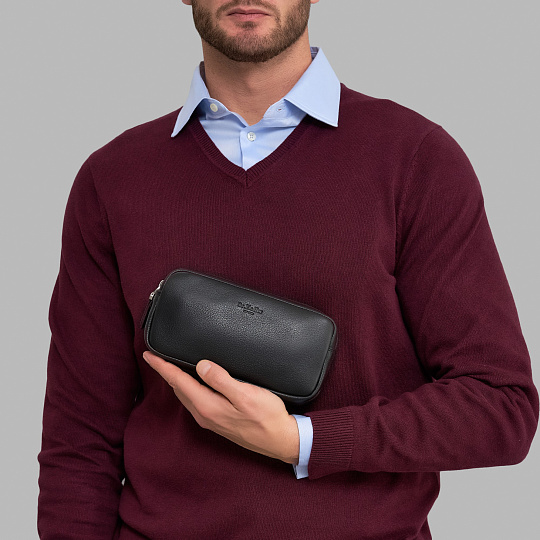 Несессер Dr. Koffer из натуральной кожи черный