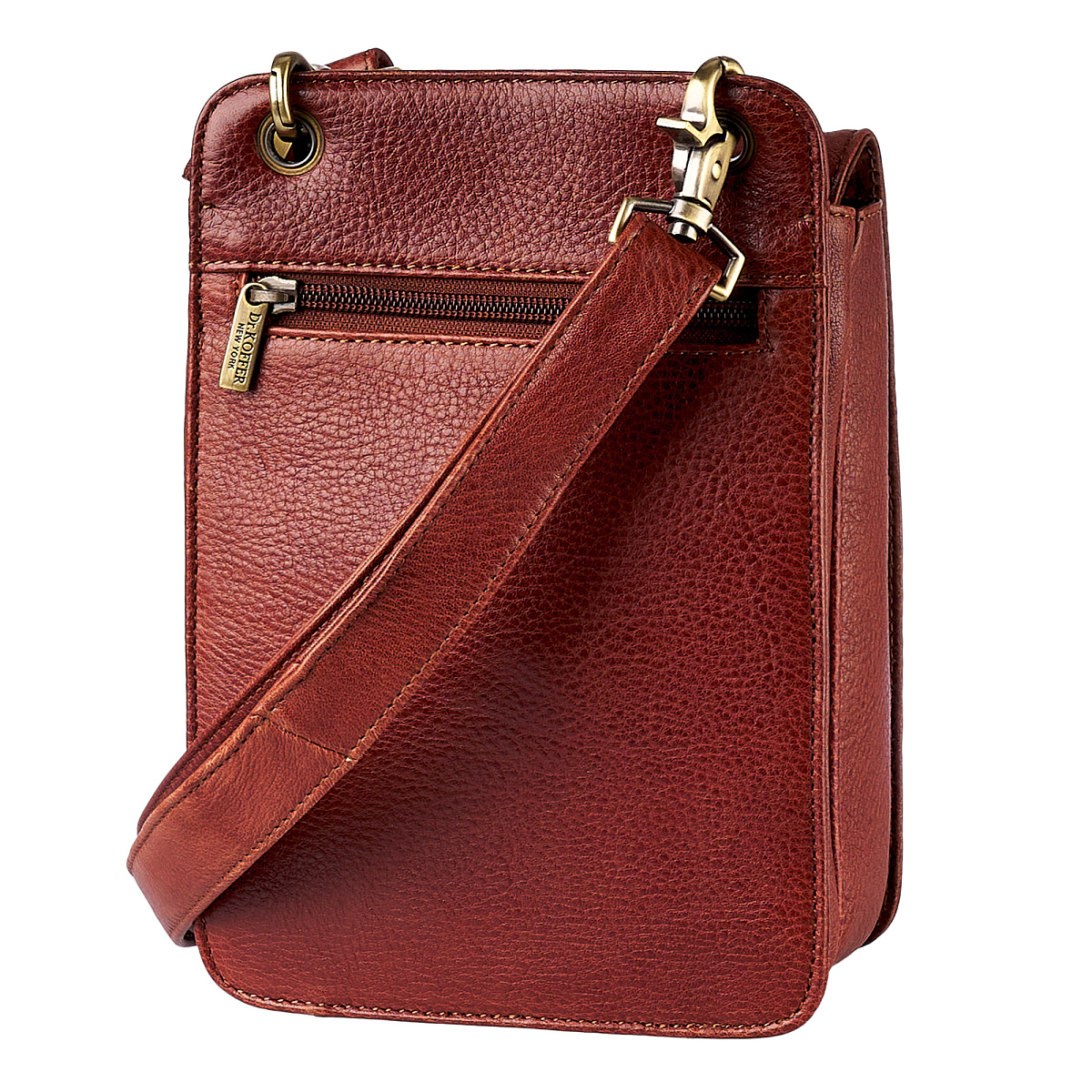 Сумка через плечо Dr.Koffer из натуральной кожи коричневая
