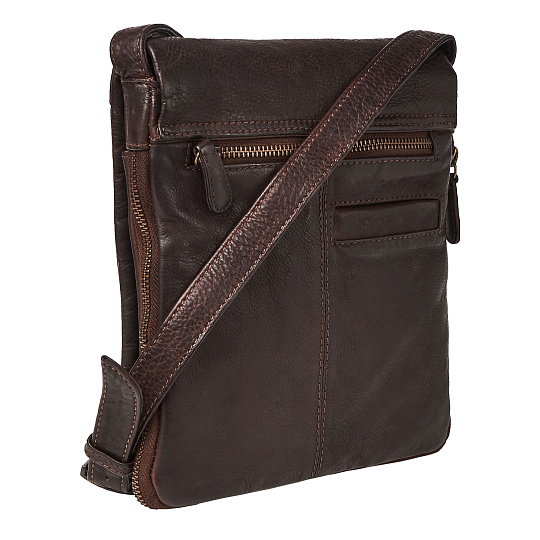 Сумка через плечо Dr.Koffer из натуральной кожи коричневая