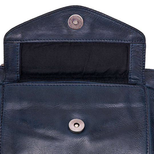 Сумка через плечо Dr.Koffer из натуральной кожи синяя