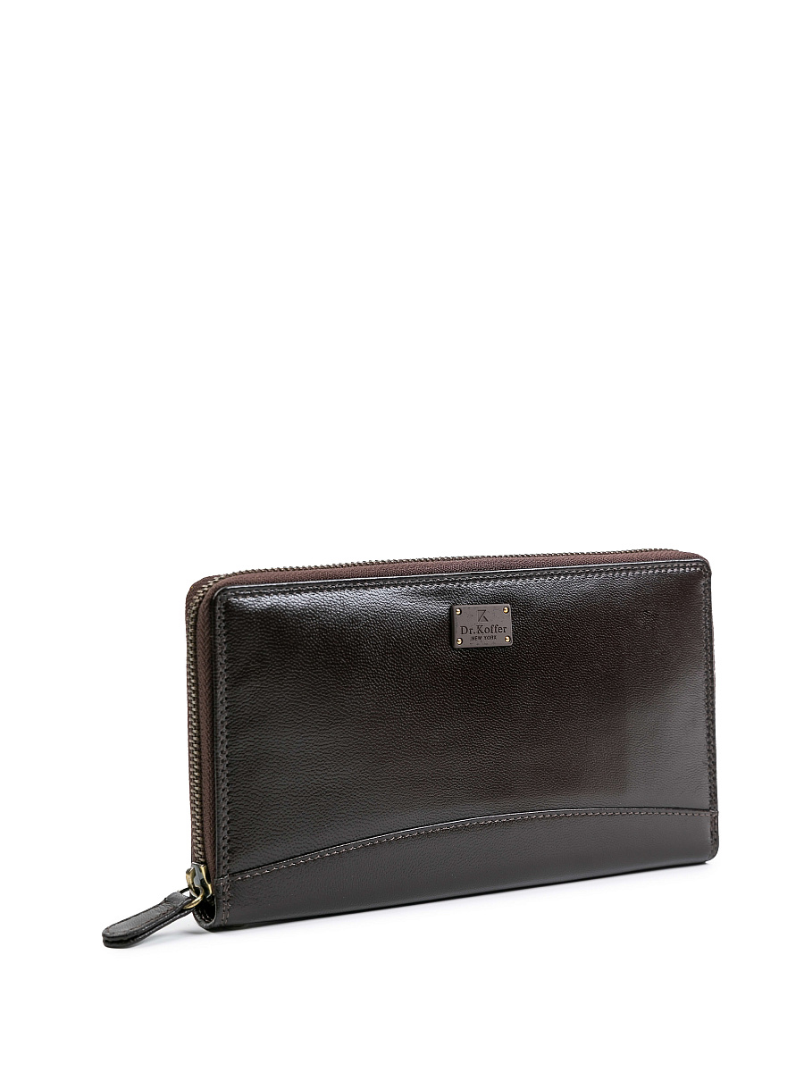 Портмоне Dr.Koffer из натуральной кожи коричневое