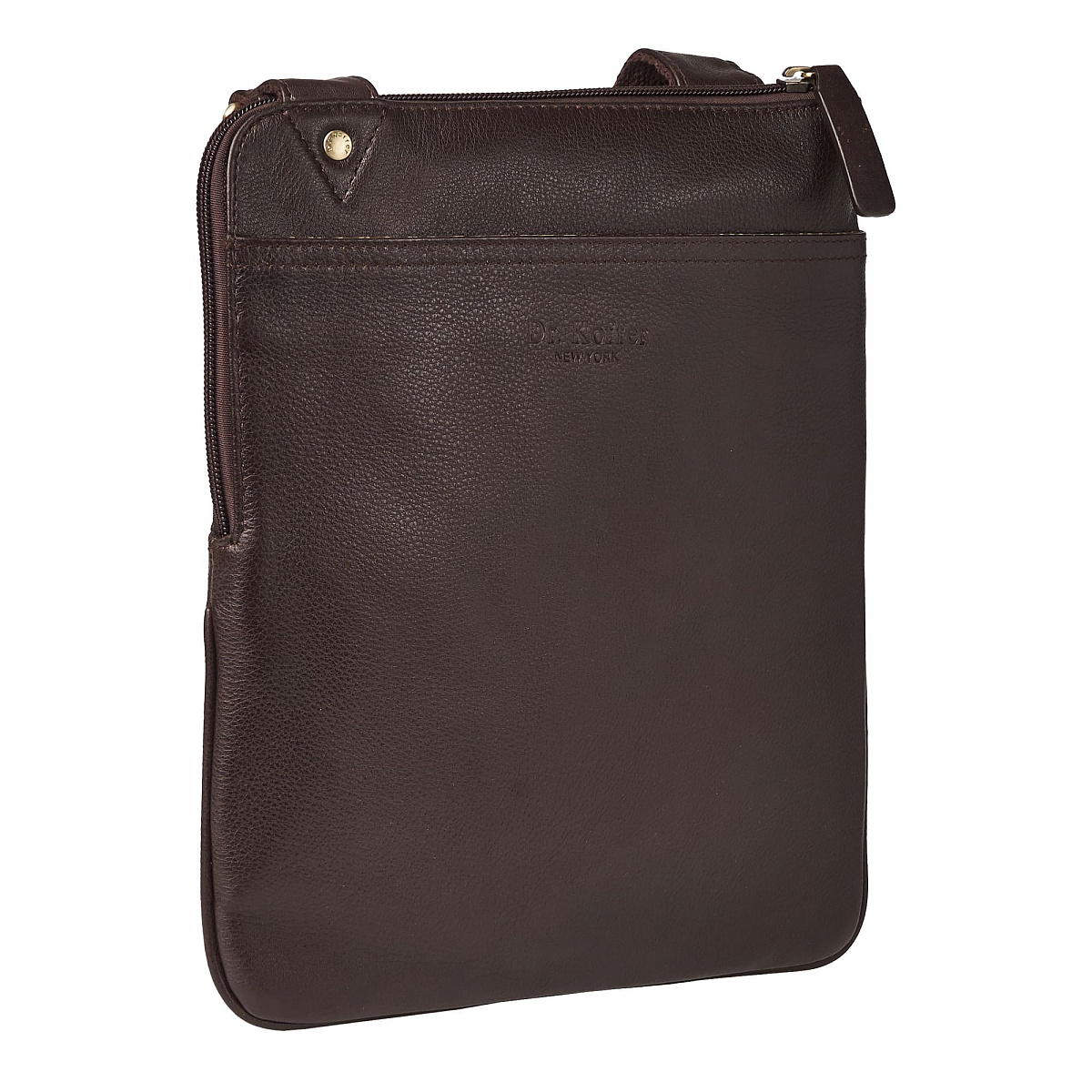 Сумка через плечо Dr.Koffer из натуральной кожи коричневая