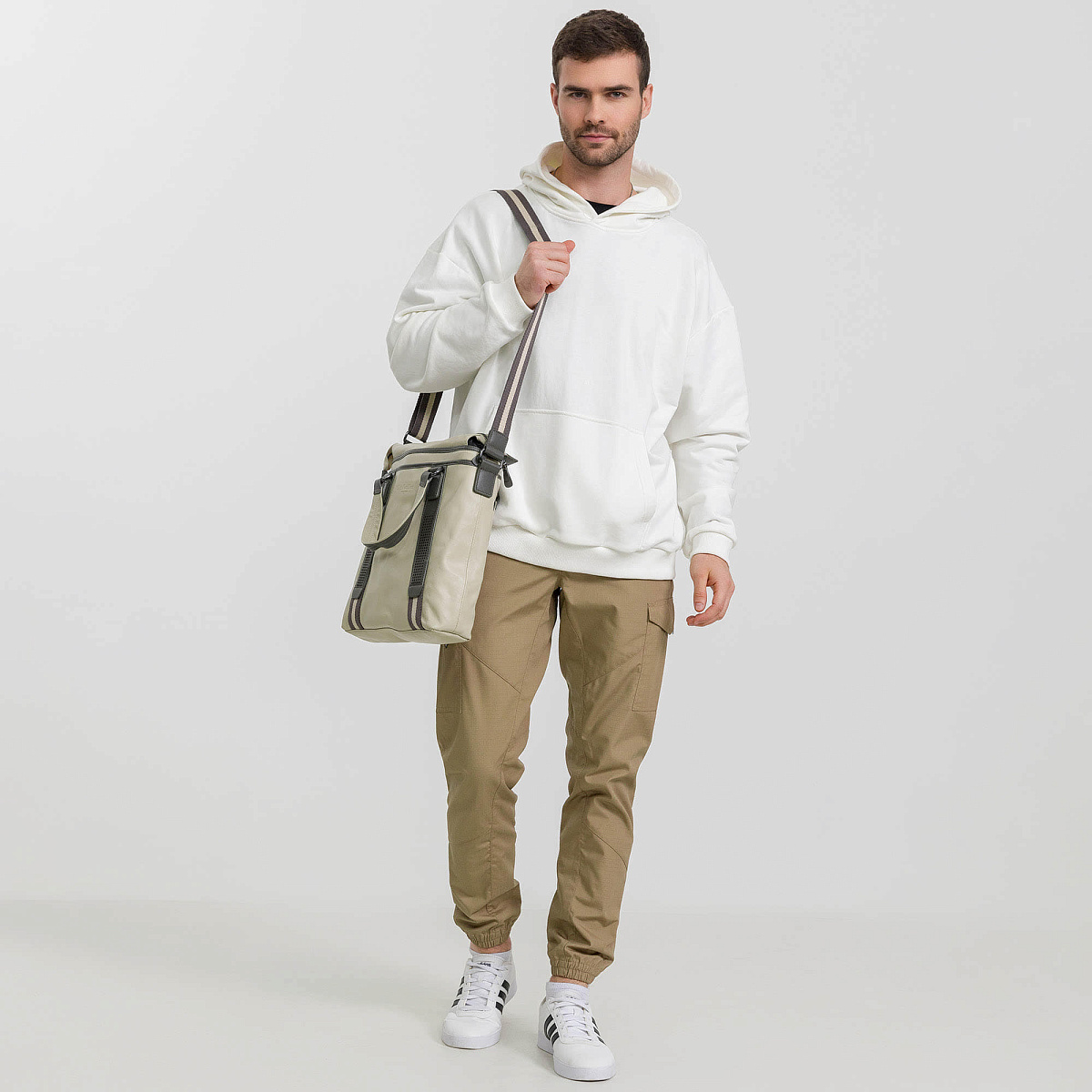 Сумка планшет Dr.Koffer из натуральной кожи бежевый