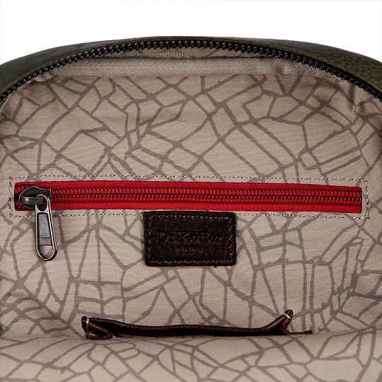 Рюкзак Dr.Koffer из натуральной кожи зеленый