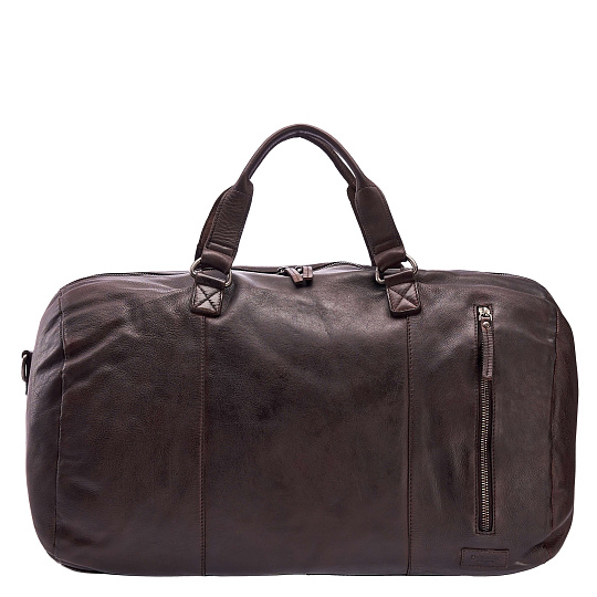 Сумка дорожная Dr.Koffer из натуральной кожи коричневая