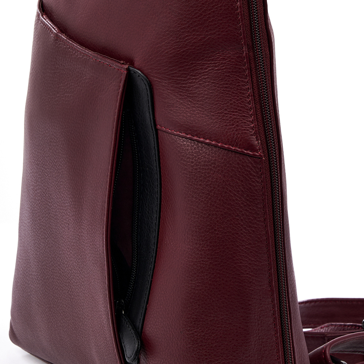 Рюкзак Dr.Koffer из натуральной кожи бордовый