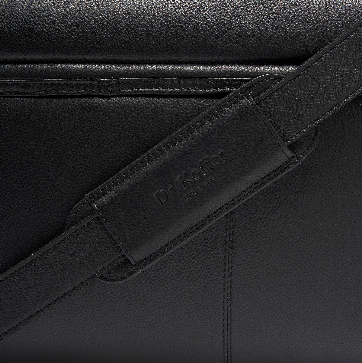 Портфель Dr.Koffer из натуральной кожи черный