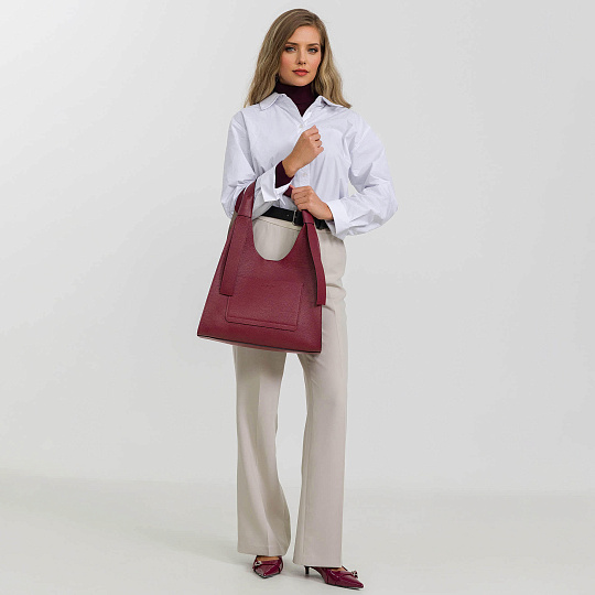 Женская сумка Dr. Koffer из натуральной кожи красная