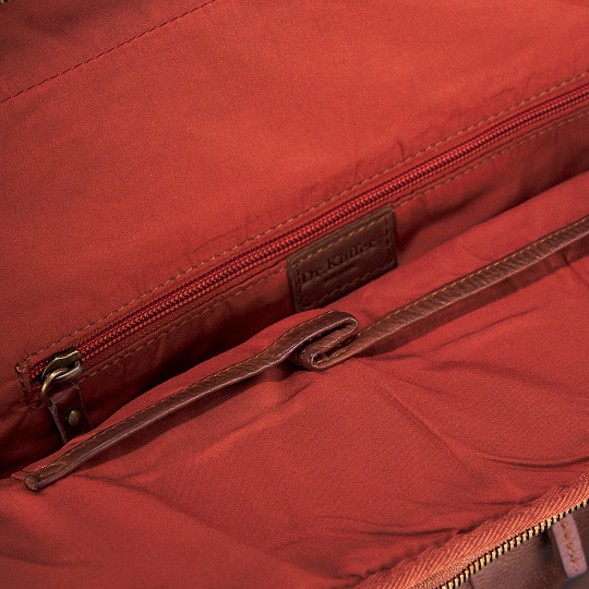 Деловая сумка Dr.Koffer из натуральной кожи коричневая