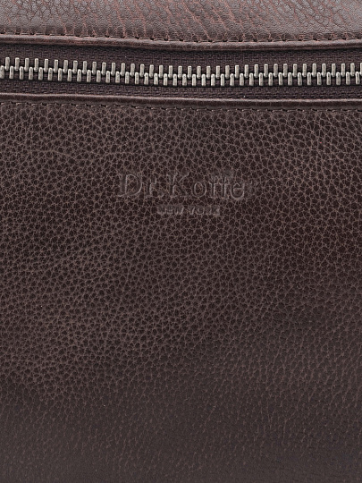 Сумка на пояс Dr. Koffer из натуральной кожи коричневая