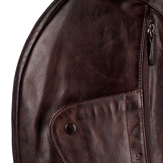 Рюкзак Dr.Koffer из натуральной кожи темно-коричневый