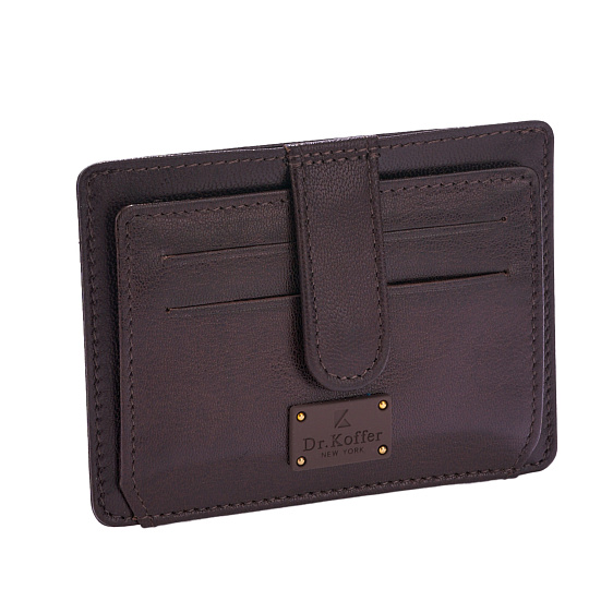 Кредитница Dr.Koffer из натуральной кожи коричневая