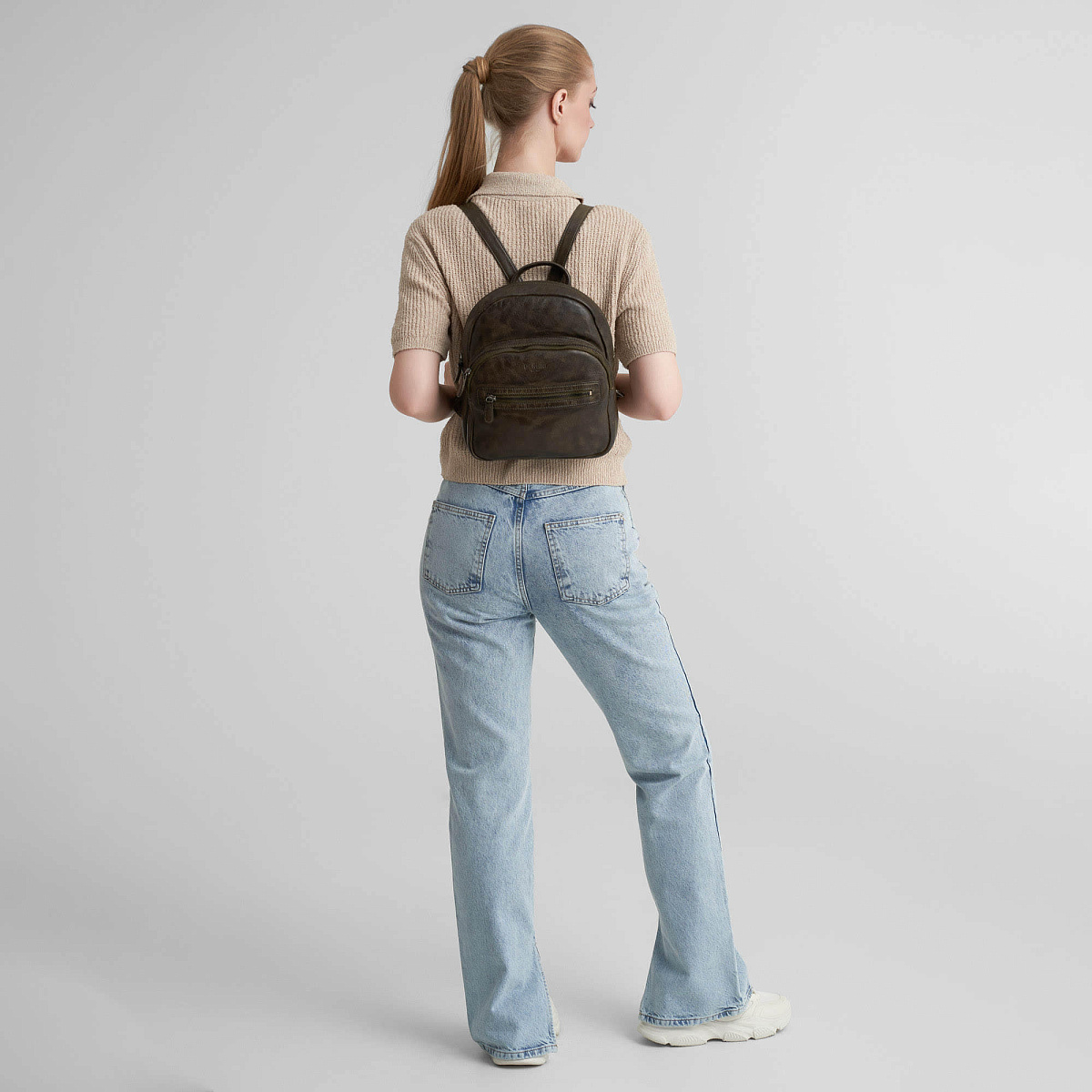 Рюкзак Dr.Koffer из натуральной кожи коричневый