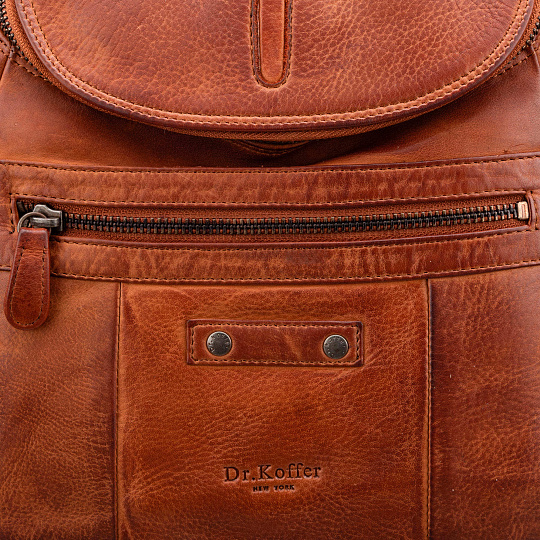 Рюкзак Dr.Koffer из натуральной кожи светло-коричневый