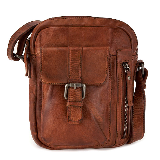 Сумка через плечо Dr.Koffer из натуральной кожи коричневая