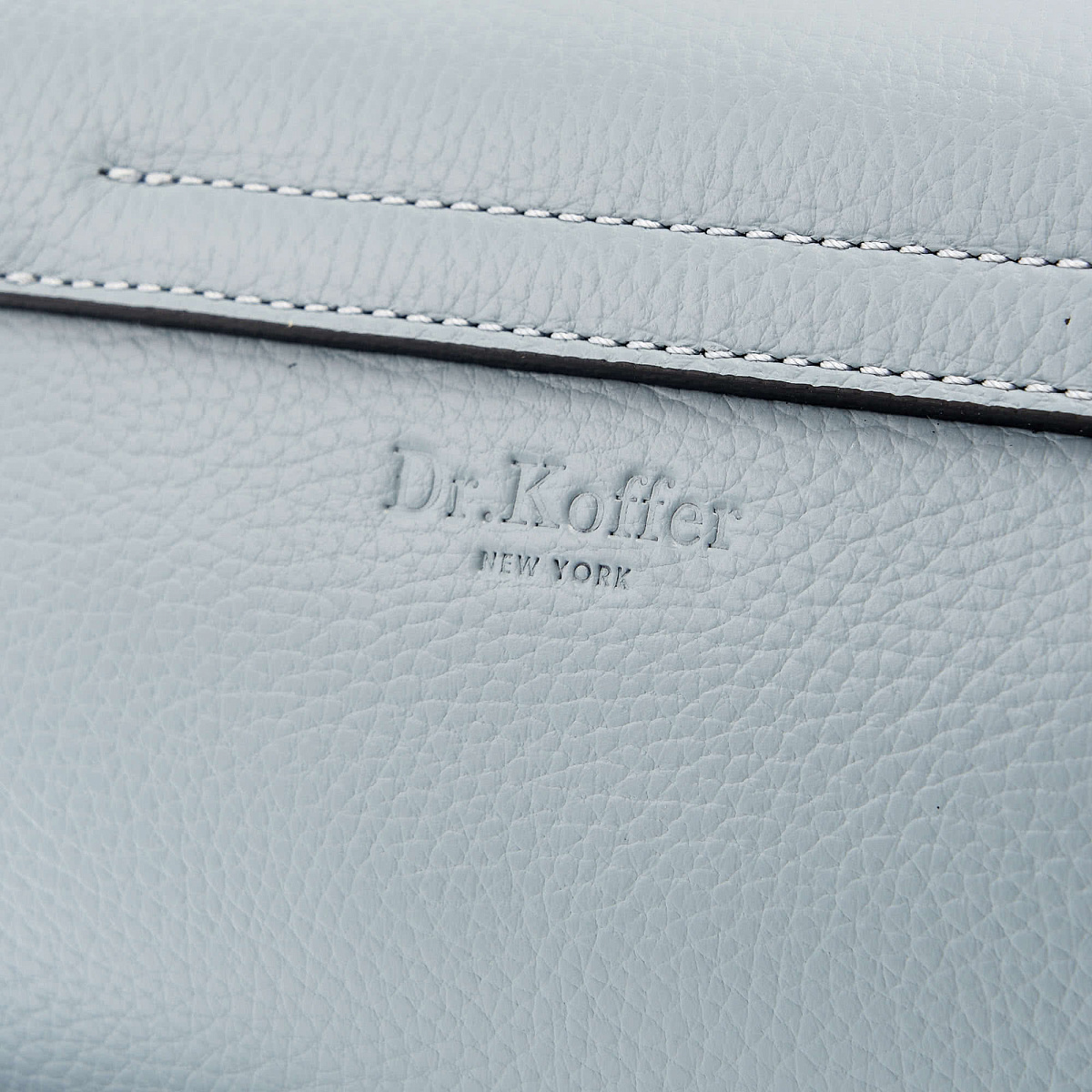 Женская сумка Dr. Koffer из натуральной кожи голубая