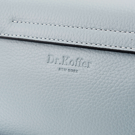 Женская сумка Dr. Koffer из натуральной кожи голубая