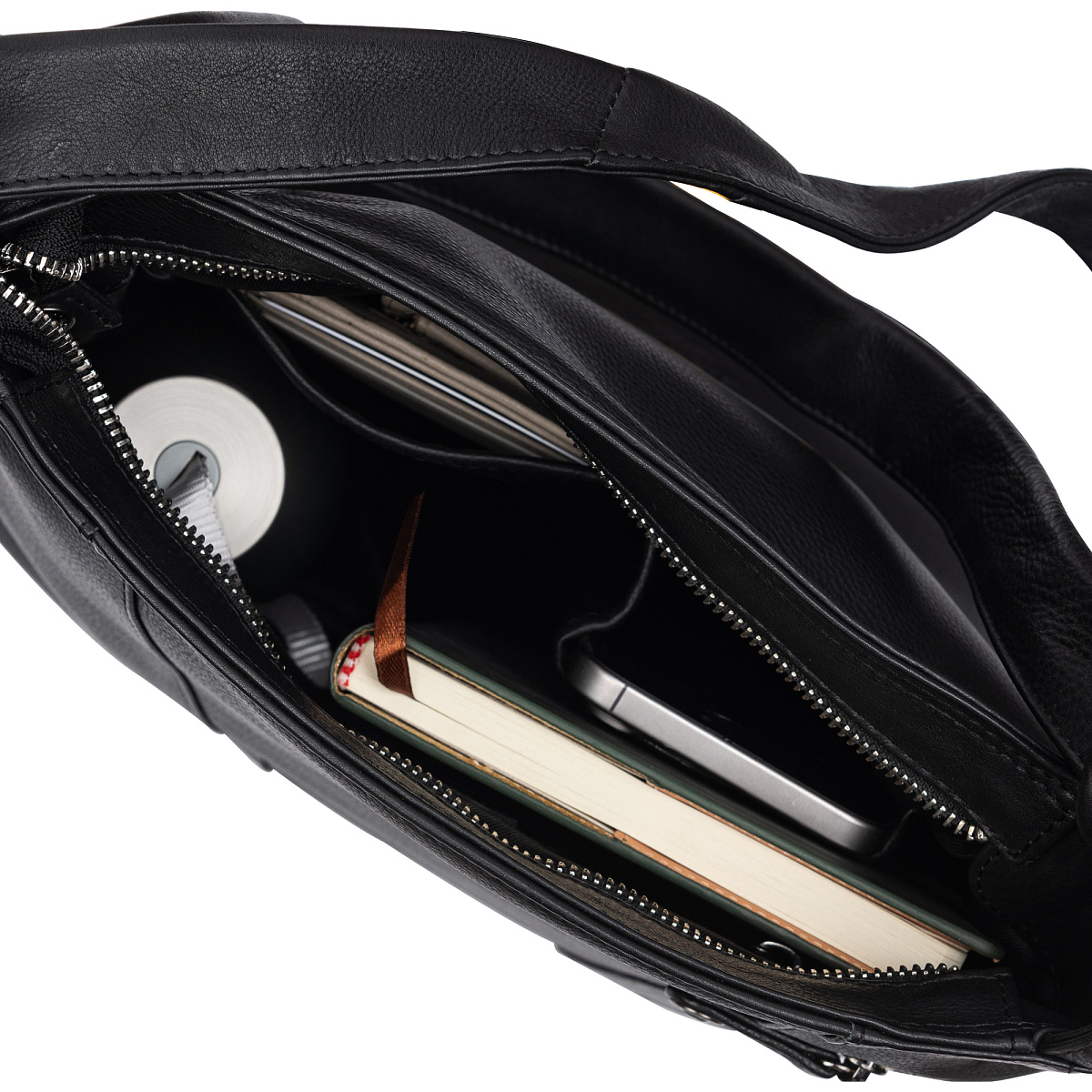 Женская сумка Dr.Koffer из натуральной кожи чёрная