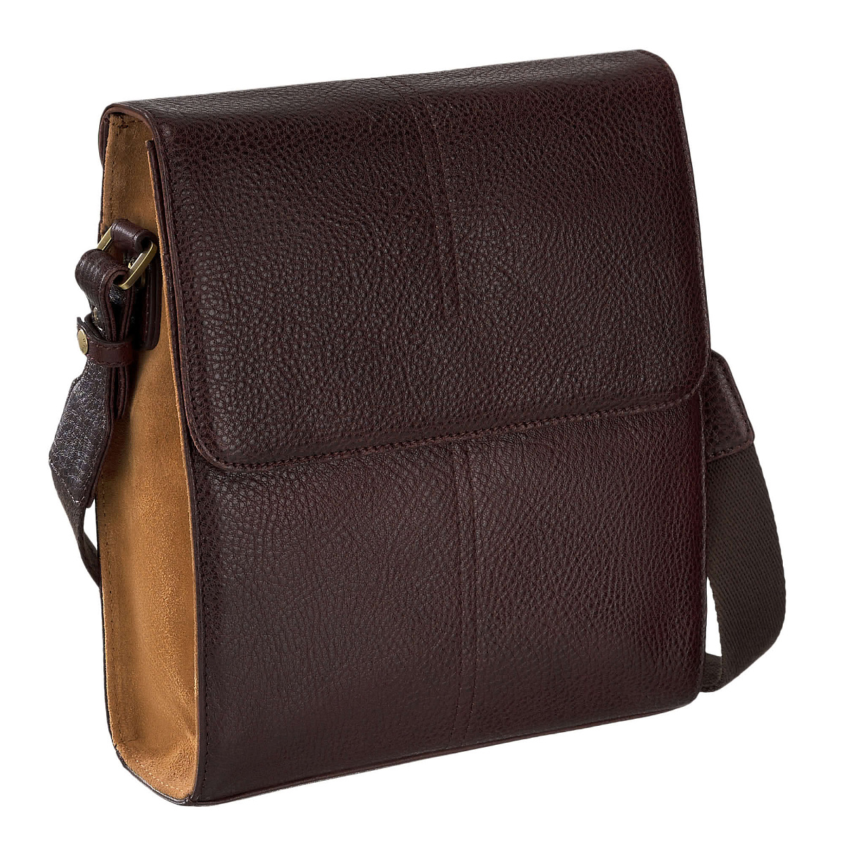 Сумка через плечо Dr.Koffer из натуральной кожи коричневая