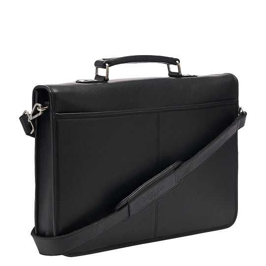 Портфель Dr.Koffer из натуральной кожи черный