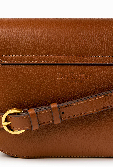 Женская сумка Dr.Koffer из натуральной кожи коричневая