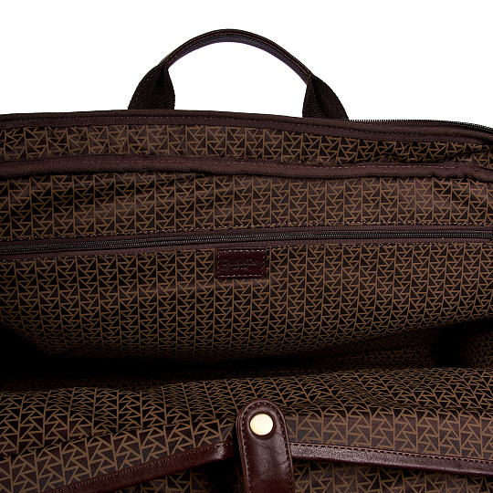 Сумка дорожная Dr.Koffer из натуральной кожи коричневая