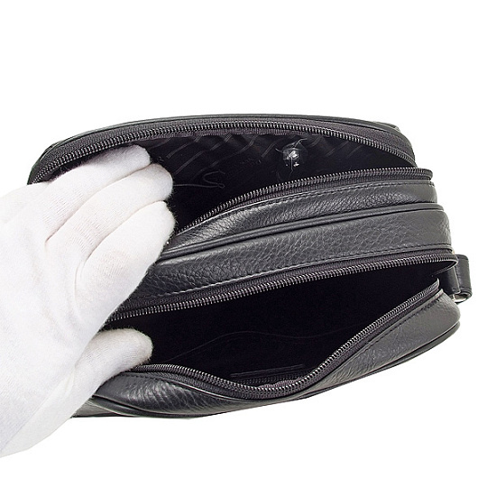 Сумка через плечо Dr.Koffer из натуральной кожи черная