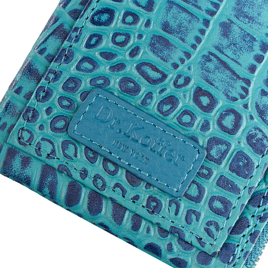 Кредитница Dr.Koffer из натуральной кожи синяя