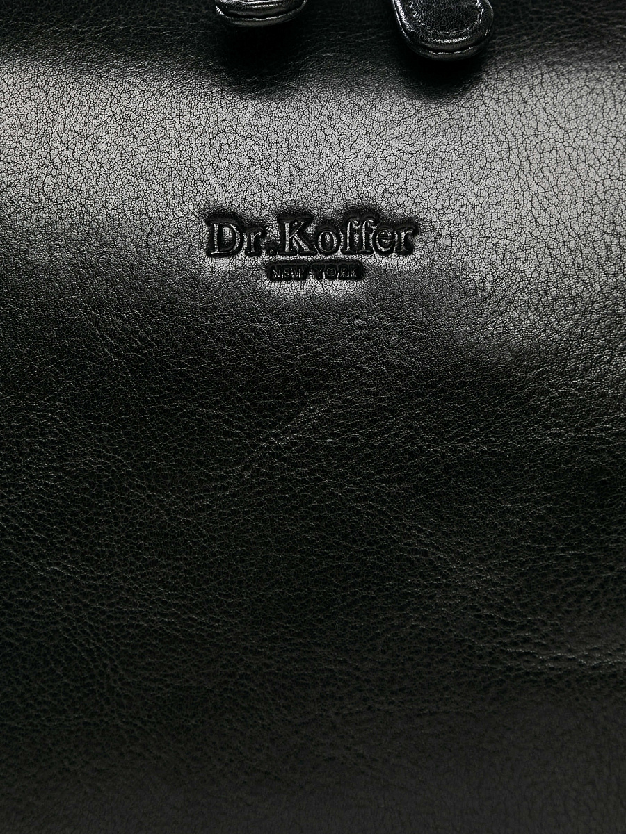 Деловая сумка Dr.Koffer из натуральной кожи черная