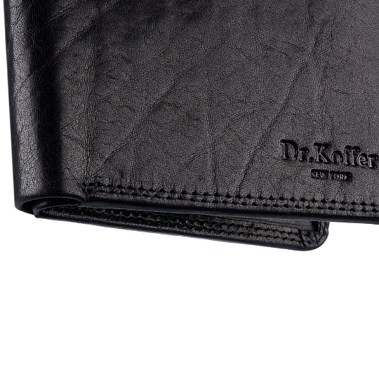 Портмоне Dr.Koffer из натуральной кожи черное