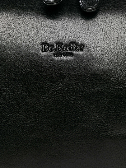 Деловая сумка Dr.Koffer из натуральной кожи черная