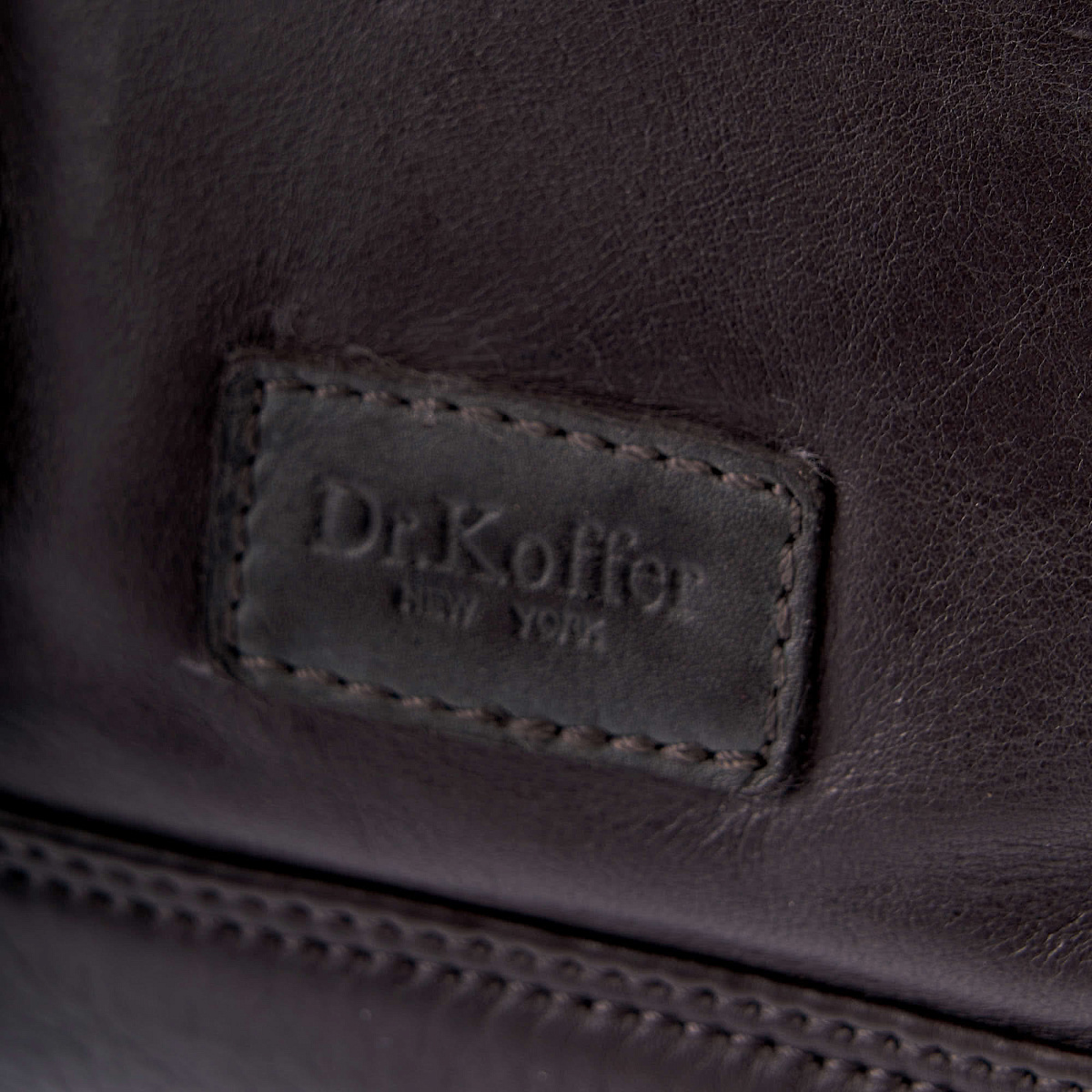 Сумка через плечо Dr.Koffer из натуральной кожи темно-серая